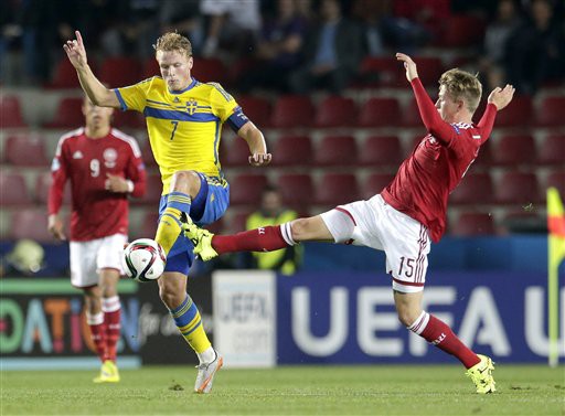 U21 Đan Mạch 1-4 U21 Thụy Điển: Đả bại hàng xóm, Thụy Điển vào chung kết