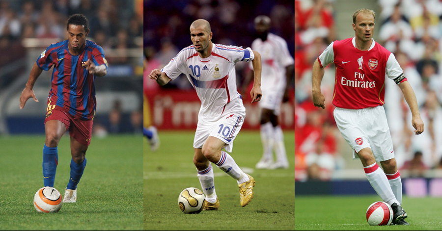 Lác mắt với những pha bóng kỹ thuật của Ronaldinho, Zidane và Bergkamp