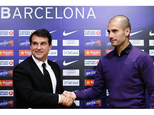 Laporta chào đón Guardiola trở lại Barca