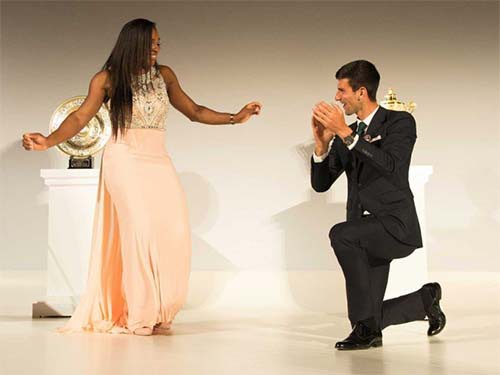 Djokovic và Serena Williams tưng bừng trong đêm gala Wimbledon