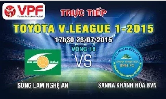 Trực tiếp vòng 18 V League: Sông Lam Nghệ An vs Sanna Khánh Hòa