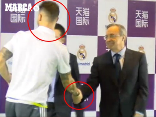 Ramos tay bắt nhưng mặt chẳng mừng với Perez