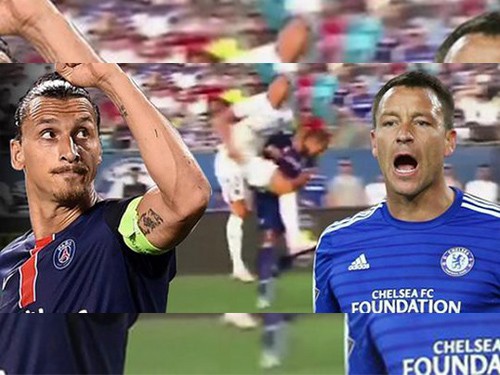 Xem lại tình huống Terry lĩnh trọn cái cùi chỏ của Ibrahimovic