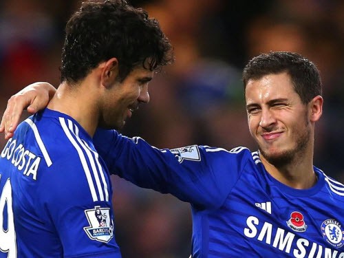 Eden Hazard thăng hoa nhờ Diego Costa