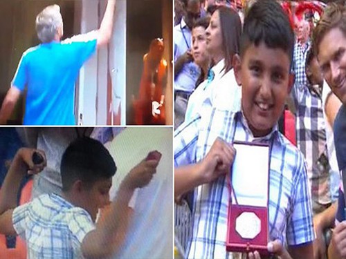 Chân dung CĐV may mắn nhận được tấm huy chương của Mourinho