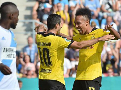 Chemnitzer 0-2 Dortmund: Lương duyên Aubameyang – Mkhitaryan