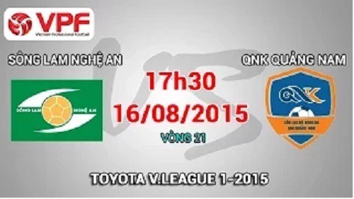 Trực tiếp vòng 21 V League: SLNA vs QNK Quảng Nam