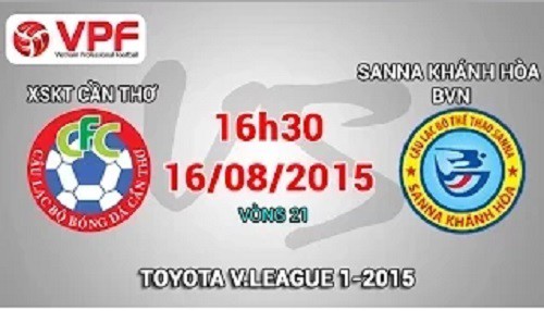 Trực tiếp vòng 21 V League: XSKT Cần Thơ vs Sanna Khánh Hòa BVN