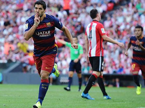 Athletic Bilbao 0-1 Barcelona: Suarez lập công chuộc lỗi giúp Messi