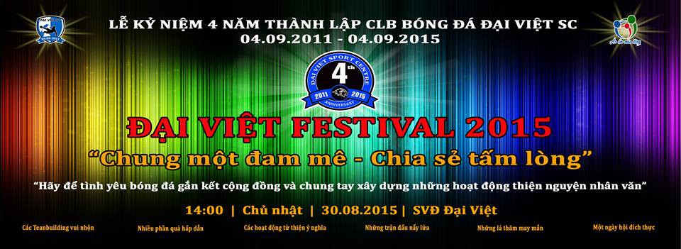 Đại Việt SC tưng bừng chuẩn bị kỉ niệm 4 năm thành lập