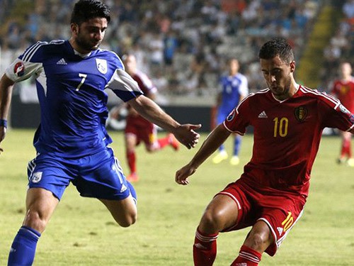 Đảo Síp 0-1 Bỉ: Hazard lập công, Bỉ tiến sát ngôi đầu