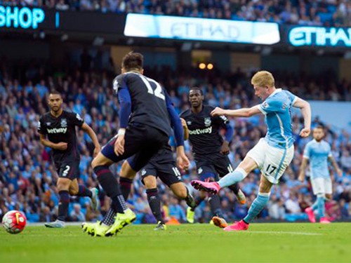 Man City 1-2 West Ham: De Bruyne nổ súng, Man City thua thảm trên sân nhà