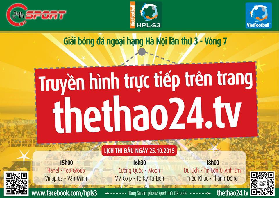 Truyền hình trực tiếp vòng 7 HPL-S3