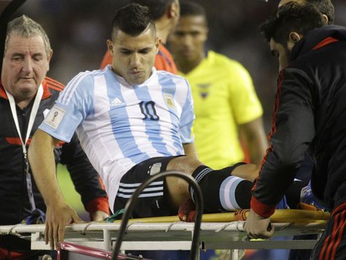 Aguero không kịp dự trận Argentina - Brazil