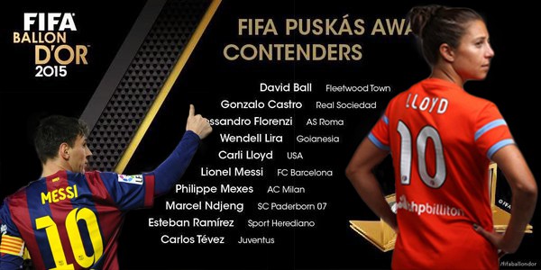 Nữ cầu thủ sánh ngang Messi trong danh sách rút gọn giải Puskas