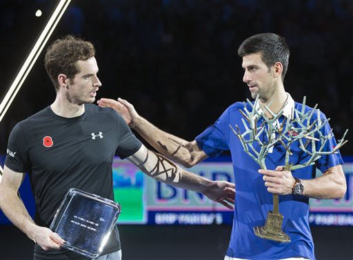 Paris Masters 2015: Novak Djokovic 2-0 Andy Murray