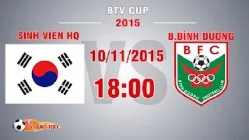 Trực tiếp BTV Cup 2015: SV Hàn Quốc vs Becamex Bình Dương