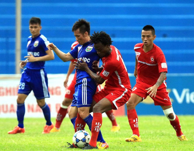 Hết giờ: Hải Phòng 0-0 B.Bình Dương, S.Khánh Hòa 0-2 Sài Gòn, T.Quảng Ninh 4-0 Đồng Tháp