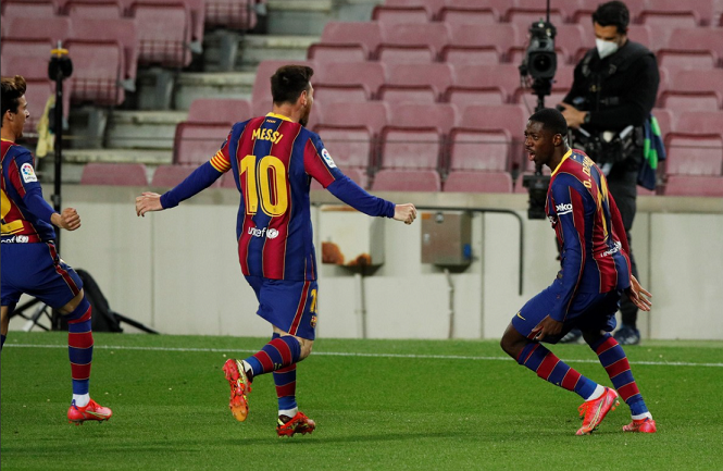 Messi liên tiếp ghi bàn trên sân tập trước trận Siêu kinh điển