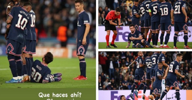 Messi nằm làm hàng rào đá phạt của PSG được chế hài hước Messi nằm làm hàng rào đá phạt của PSG được chế hài hước