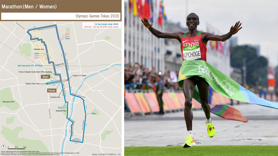 Lộ diện đường đua marathon Olympic Tokyo 2021 Lộ diện đường đua marathon Olympic Tokyo 2021