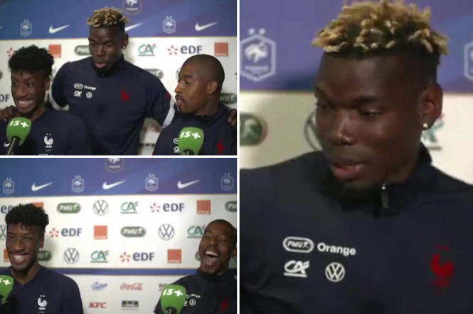 Pogba bị đồng đội ở tuyển Ph&aacute;p tr&ecirc;u chọc về việc chuyển đến PSG