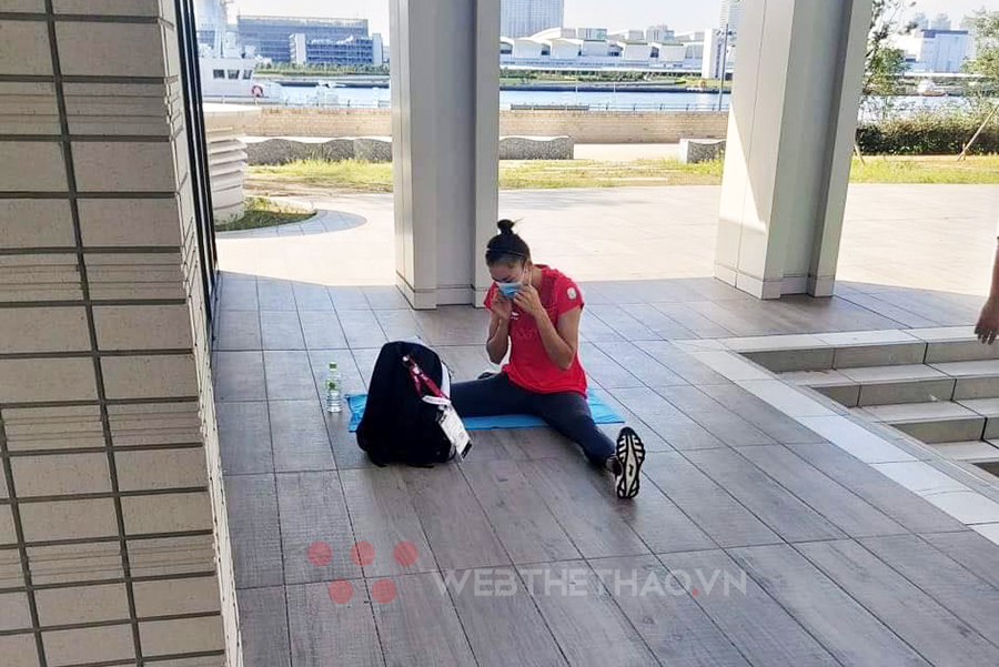Quách Thị Lan “bơ vơ tập chay” ở Làng VĐV Olympic Tokyo 2021