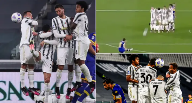 Ronaldo che mặt làm hàng rào khiến Juventus để lọt lưới Ronaldo che mặt làm hàng rào khiến Juventus để lọt lưới