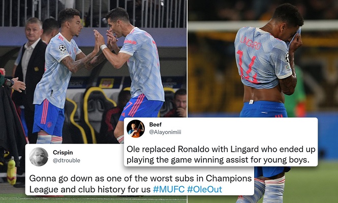 CĐV MU phản ứng giận dữ với quyết định thay Ronaldo bằng Lingard