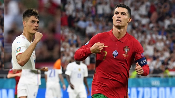 Schick v&agrave; Dolberg ghi b&agrave;n tốt hơn Ronaldo ở v&ograve;ng loại trực tiếp EURO
