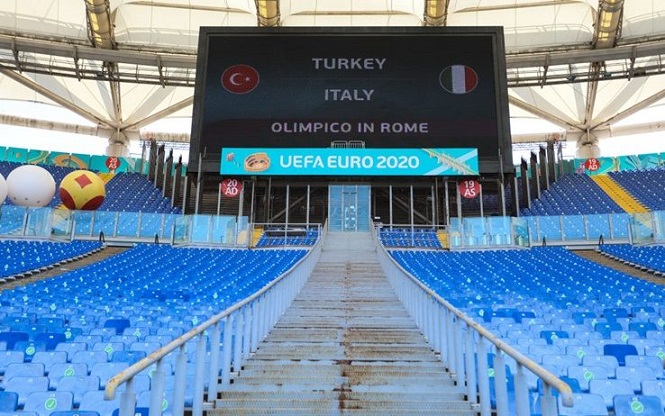 Chùm ảnh: Sân Olimpico sẵn sàng cho đêm hội Euro 2021 của Italia
