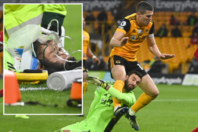 Thủ môn Wolves chịu va chạm kinh hoàng trong trận gặp Liverpool