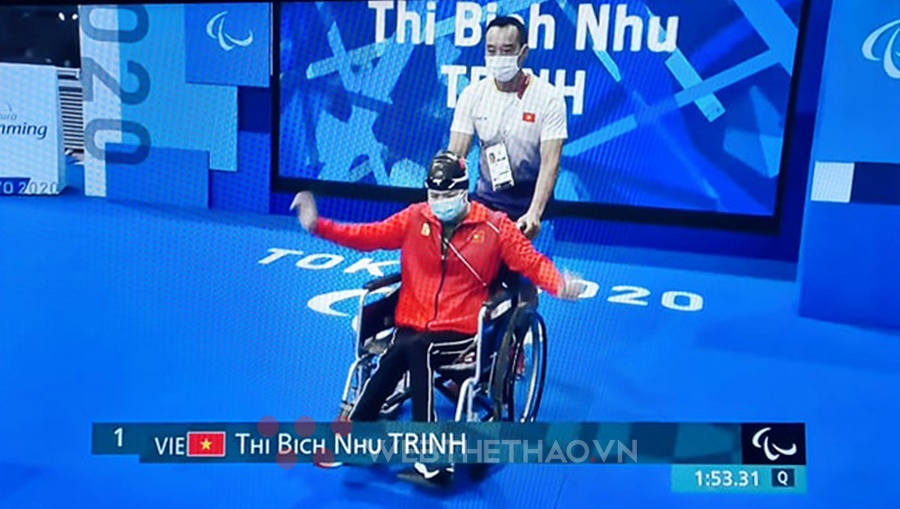 Bích Như thi đấu nỗ lực, xếp hạng 7 bơi 100m ếch nữ SB5 Paralympic Tokyo Bích Như thi đấu nỗ lực, xếp hạng 7 bơi 100m ếch nữ SB5 Paralympic Tokyo