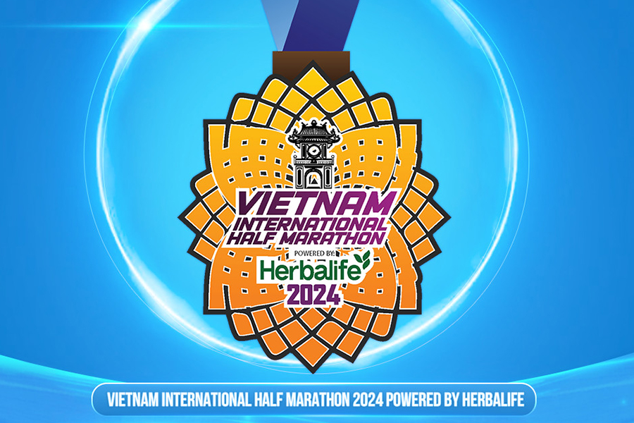 Huy chương hoàn thành “Tinh Túy Đài Sen” của Giải Bán Marathon Quốc tế Việt Nam 2024