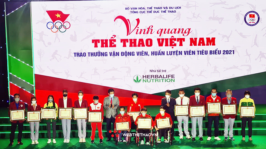 Vinh danh VĐV, HLV thể thao tiêu biểu toàn quốc năm 2021